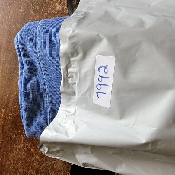 Lands End Pullover Mens 4XL Blue Quarter Zip Sweater Knit Long Sleeve Big Tall - Picture 12 of 12